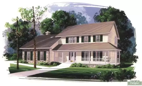 image of country house plan 7604